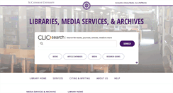 Desktop Screenshot of library.stkate.edu