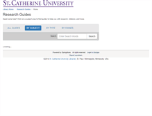 Tablet Screenshot of libguides.stkate.edu